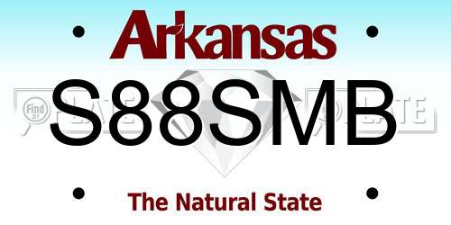 S88SMB Arkansas License Plate