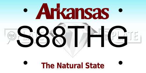 S88THG Arkansas License Plate