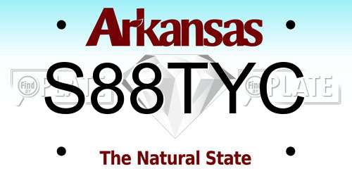 S88TYC Arkansas License Plate