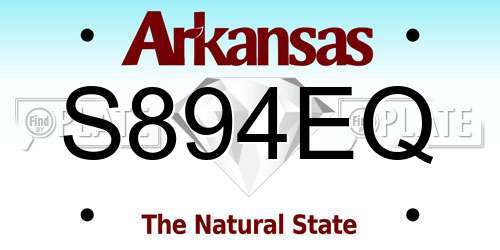S894EQ Arkansas License Plate