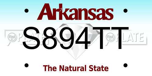 S894TT Arkansas License Plate