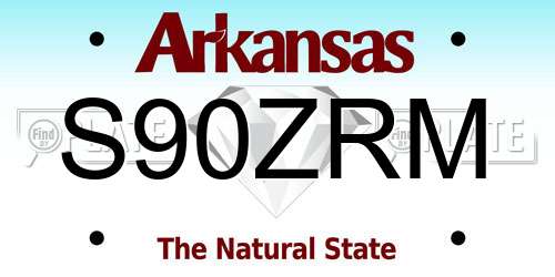S90ZRM Arkansas License Plate