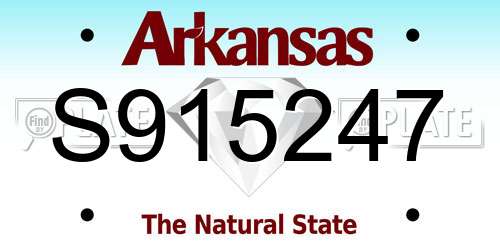 S915247 Arkansas License Plate