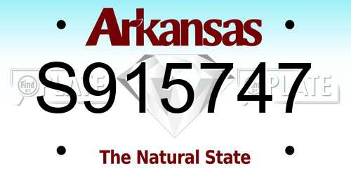 S915747 Arkansas License Plate