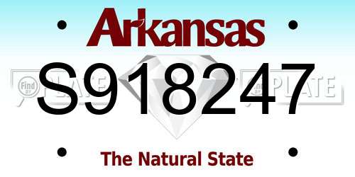 S918247 Arkansas License Plate