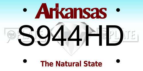 S944HD Arkansas License Plate