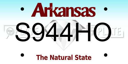 S944HO Arkansas License Plate