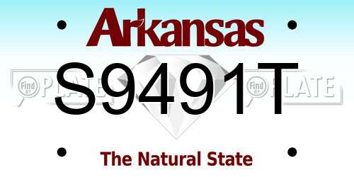 S9491T Arkansas License Plate