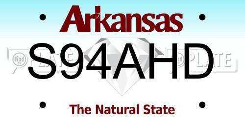 S94AHD Arkansas License Plate