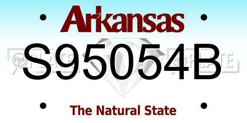 S95054B Arkansas License Plate