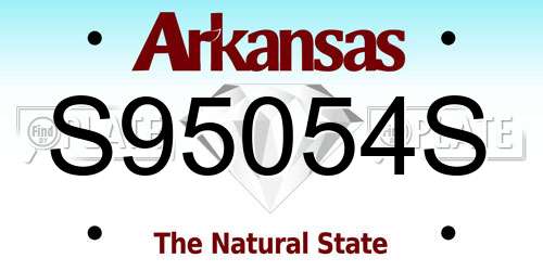 S95054S Arkansas License Plate