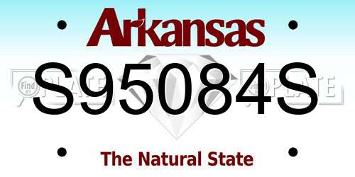 S95084S Arkansas License Plate