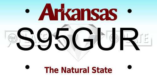 S95GUR Arkansas License Plate