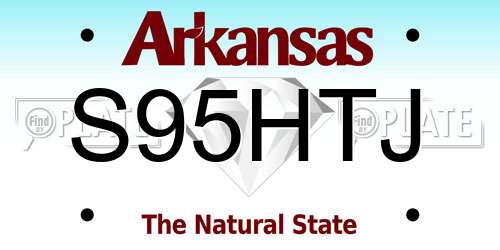 S95HTJ Arkansas License Plate