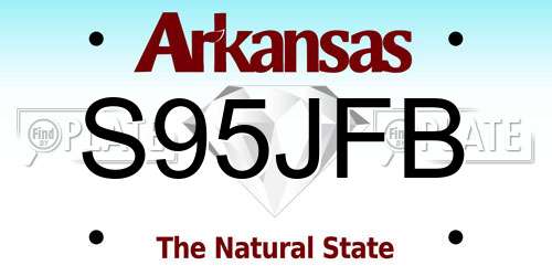 S95JFB Arkansas License Plate