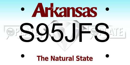 S95JFS Arkansas License Plate