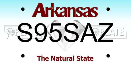 S95SAZ Arkansas License Plate