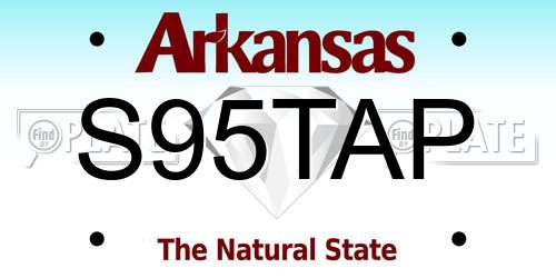 S95TAP Arkansas License Plate
