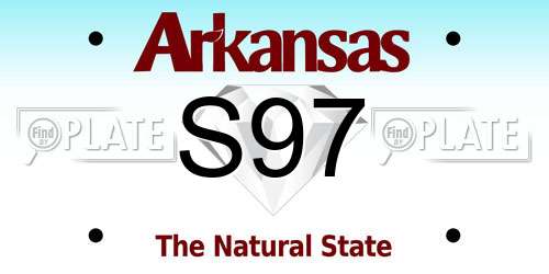S97 Arkansas License Plate
