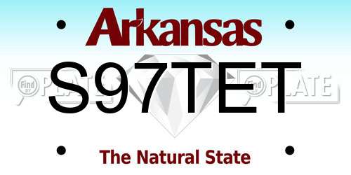 S97TET Arkansas License Plate