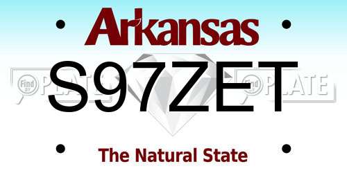 S97ZET Arkansas License Plate
