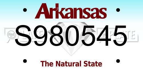 S980545 Arkansas License Plate