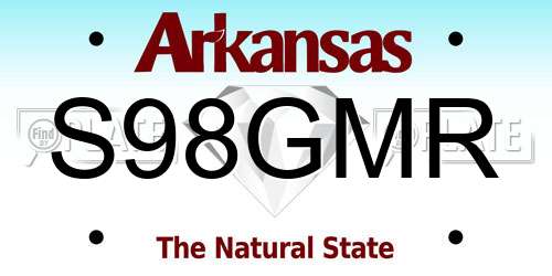 S98GMR Arkansas License Plate