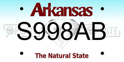 S998AB Arkansas License Plate