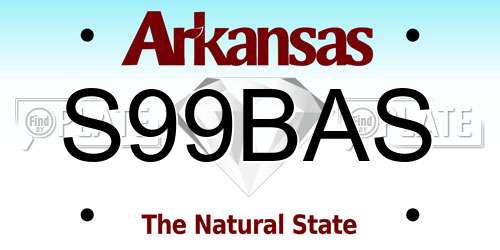 S99BAS Arkansas License Plate