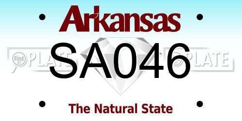 SA046 Arkansas License Plate