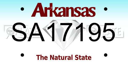 SA17195 Arkansas License Plate