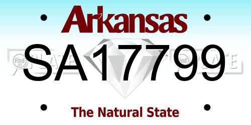 SA17799 Arkansas License Plate