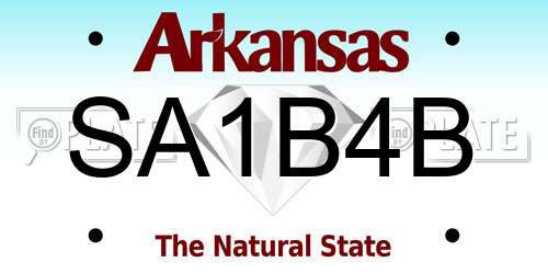 SA1B4B Arkansas License Plate