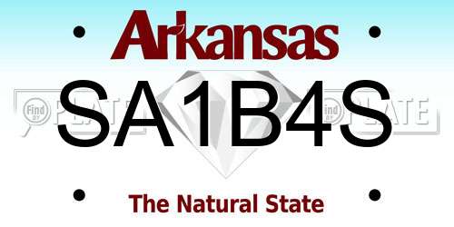SA1B4S Arkansas License Plate