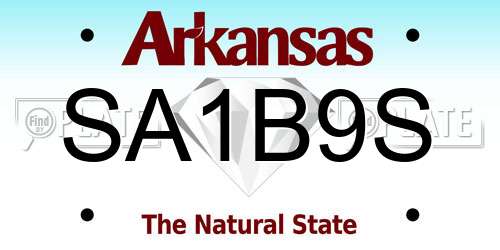 SA1B9S Arkansas License Plate