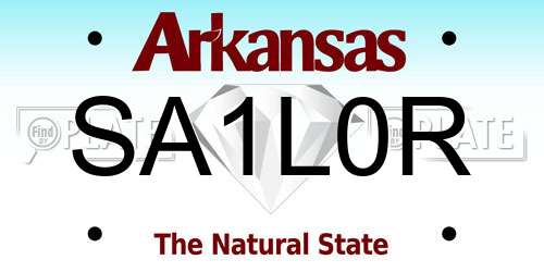 SA1L0R Arkansas License Plate