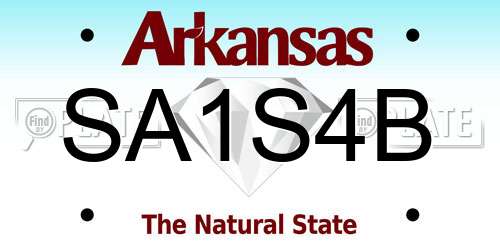 SA1S4B Arkansas License Plate