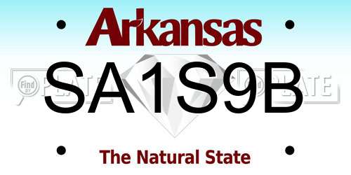 SA1S9B Arkansas License Plate