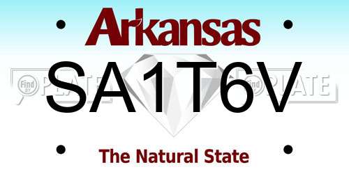 SA1T6V Arkansas License Plate