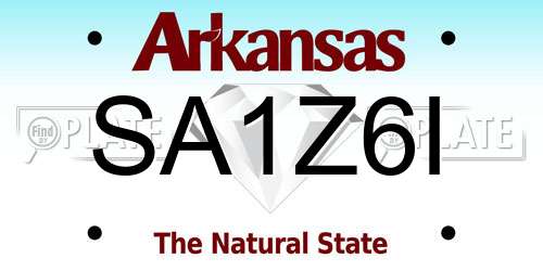 SA1Z6I Arkansas License Plate
