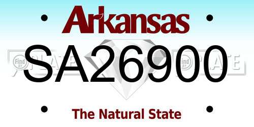 SA26900 Arkansas License Plate