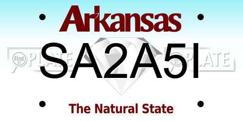 SA2A5I Arkansas License Plate