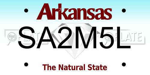 SA2M5L Arkansas License Plate