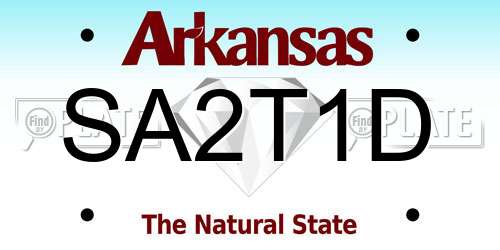 SA2T1D Arkansas License Plate