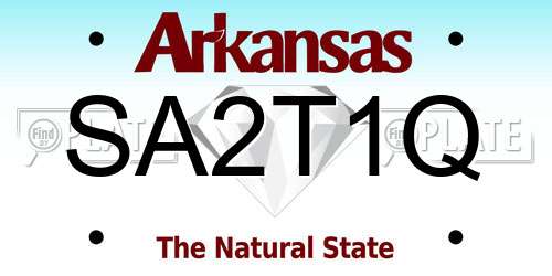 SA2T1Q Arkansas License Plate