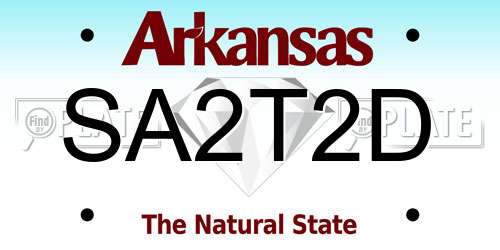 SA2T2D Arkansas License Plate