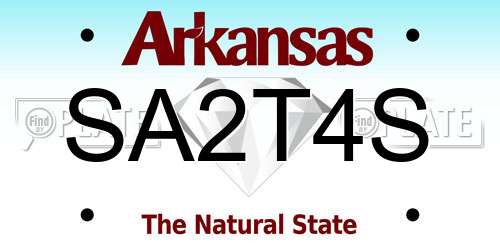 SA2T4S Arkansas License Plate