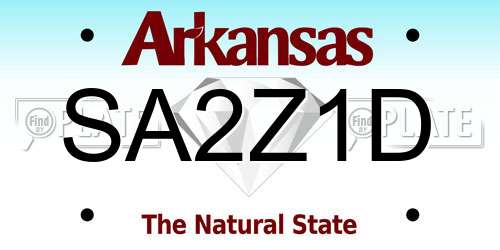 SA2Z1D Arkansas License Plate