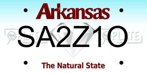 SA2Z1O Arkansas License Plate