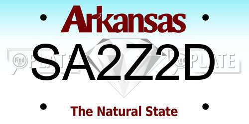 SA2Z2D Arkansas License Plate